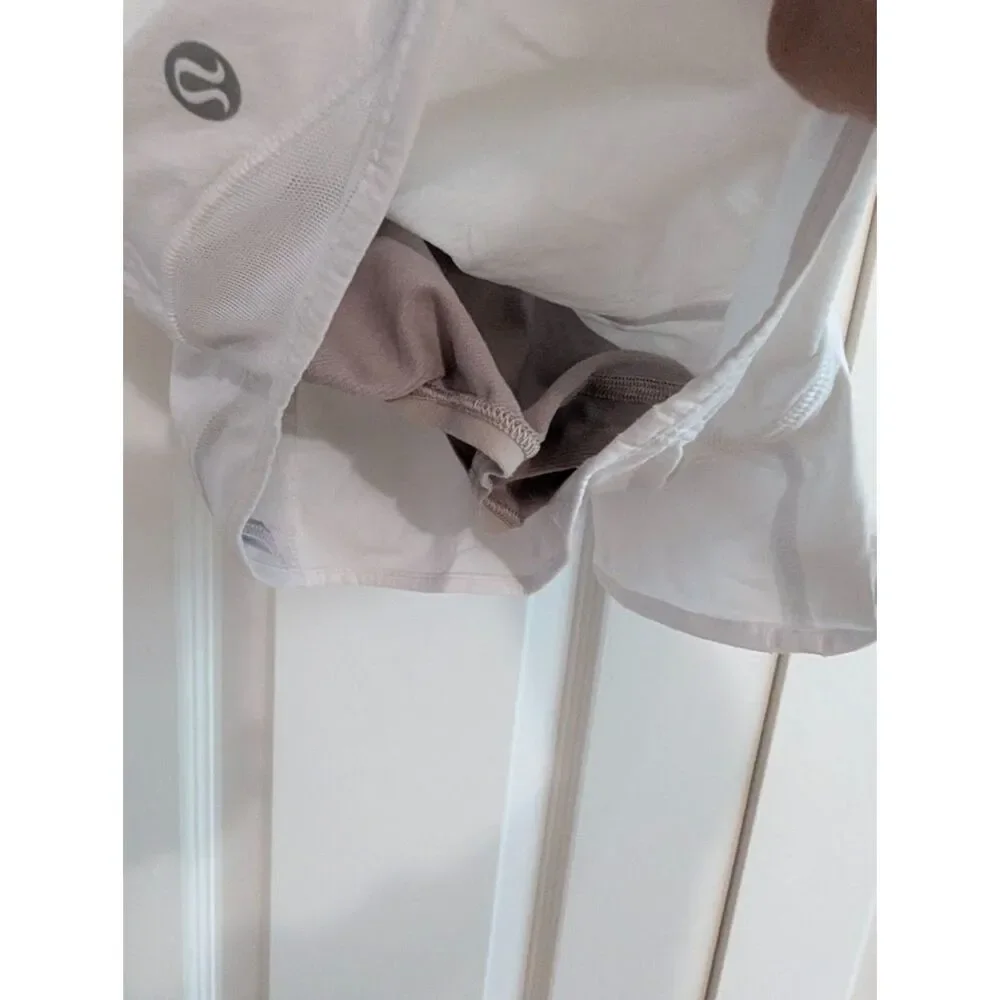 Lululemon White HR Hotty Hot Shorts 2 2.5